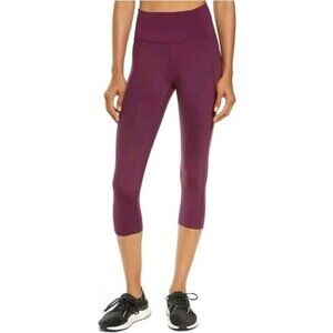 Girlfriend Collective High Waist Capri Leggings Plum Women’s Size S Activewear